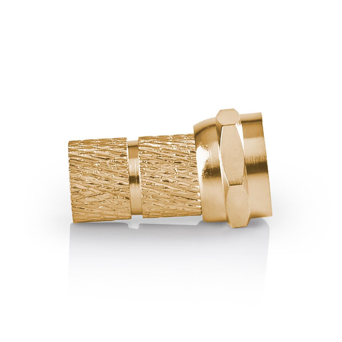 Nedis F-Connector | Straight | Male | Gold Plated | 75 Ohm | Twist-on | Cable input diameter: 5.5 mm | Copper | Metal | 2 pcs | Window Box