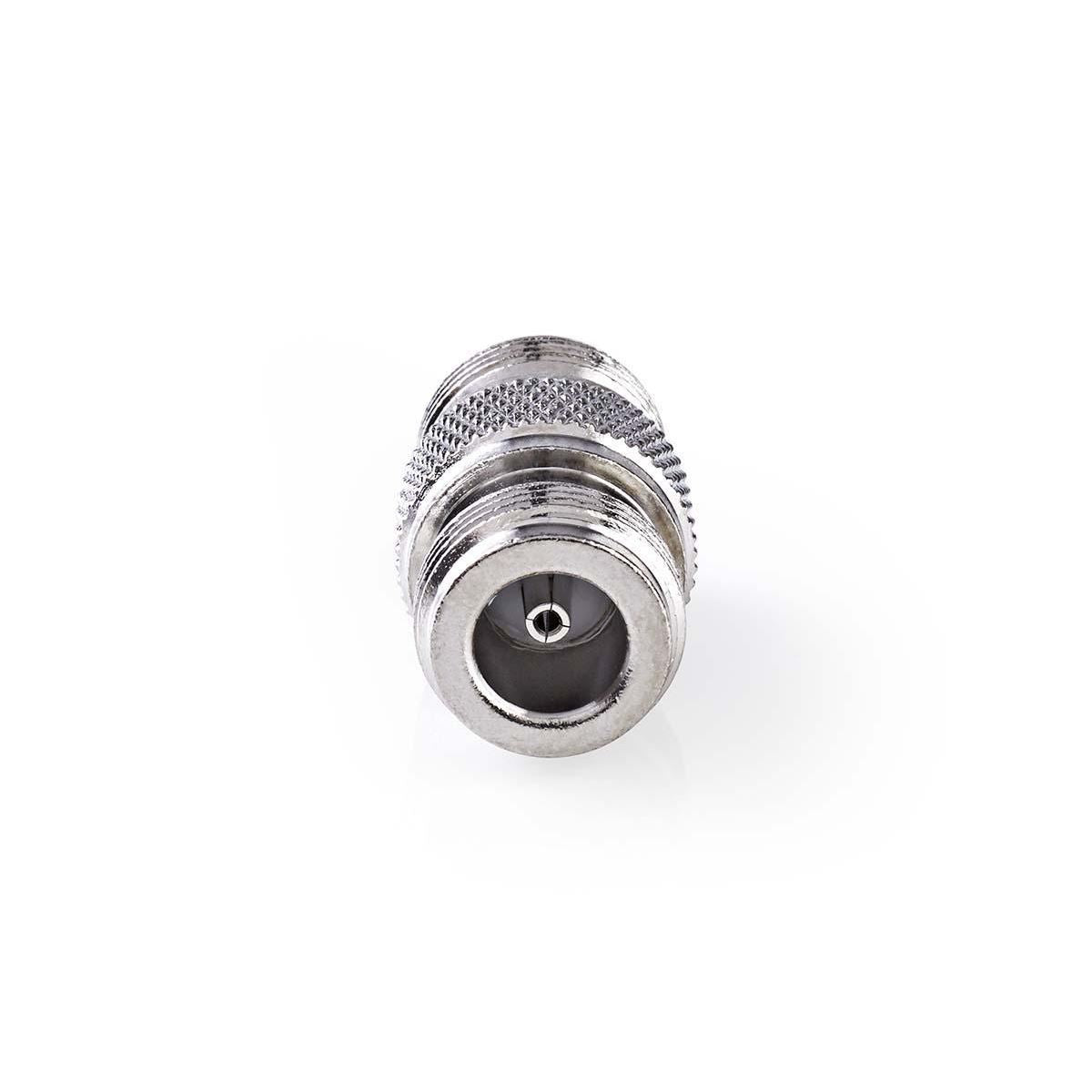 Nedis Satellite & Antenna Adapter | N Female | N Female | Nickel Plated | 75 Ohm | Straight | Metal | Silver | 10 pcs | Envelope