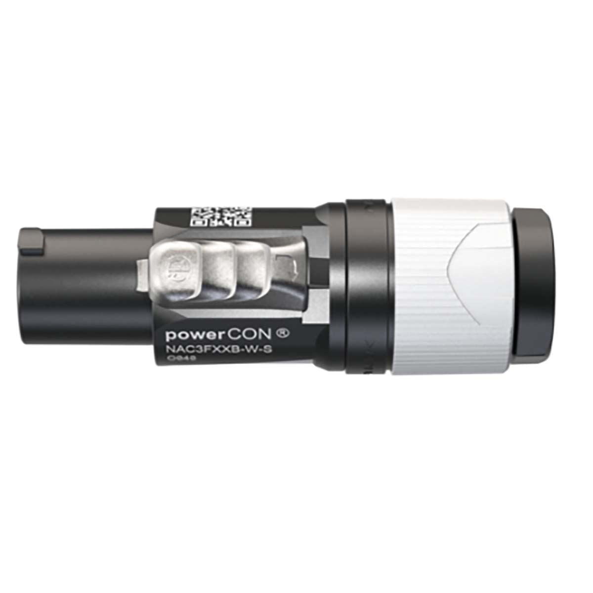 Neutrik NAC3FXXB-W-S locking AC mains cable connector