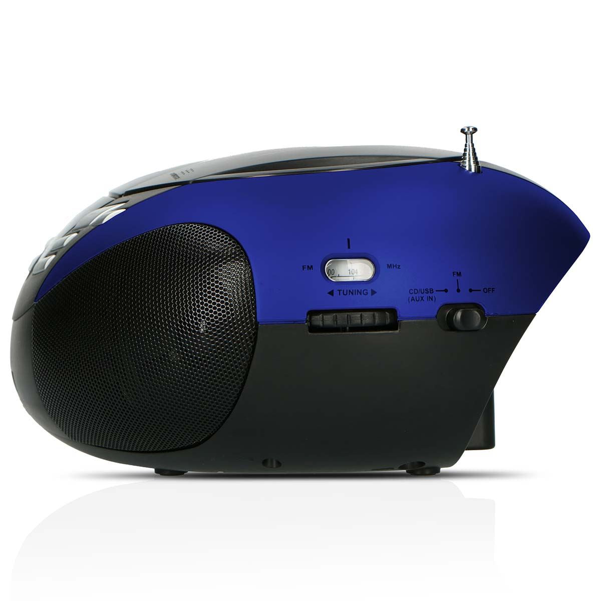 Lenco SCD-37 USB Blue Portable FM Radio CD and USB player Blue