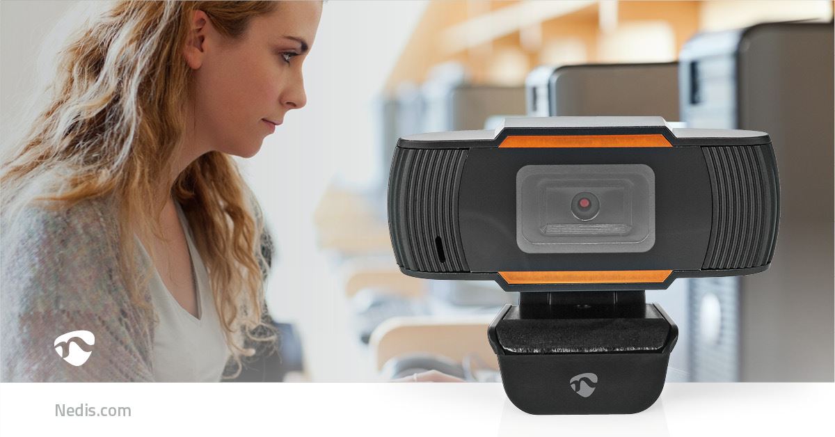 Nedis Webcam | Full HD@30fps | Fixed Focus | Built-In Microphone | Black