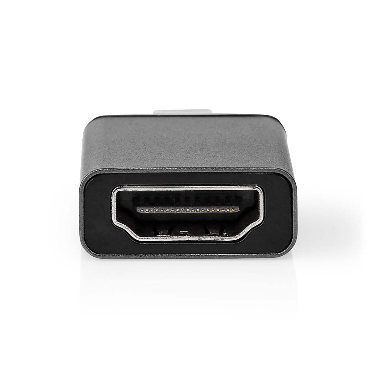 Nedis USB-C™ Adapter | USB 3.2 Gen 1 | USB-C™ Male | HDMI™ Output | 4K@60Hz | Round | Nickel Plated | Black / Grey | Box