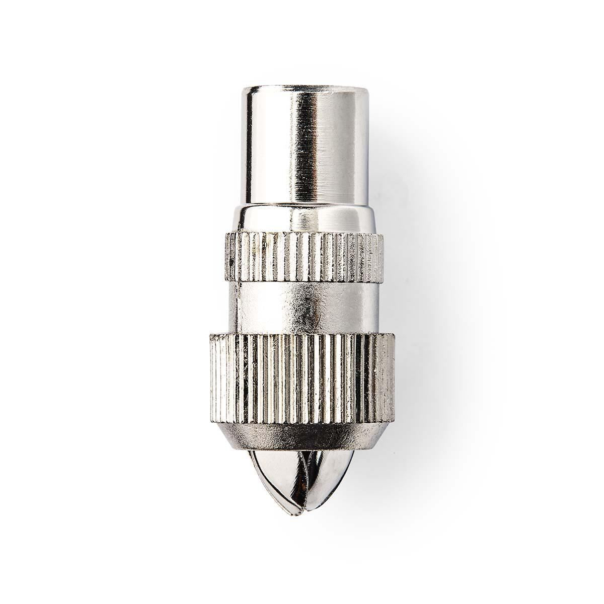 Nedis IEC (Coax) Connector | Straight | Male | Nickel Plated | 75 Ohm | Screw | Cable input diameter: 7.0 mm | Metal | Silver | 2 pcs | Polybag