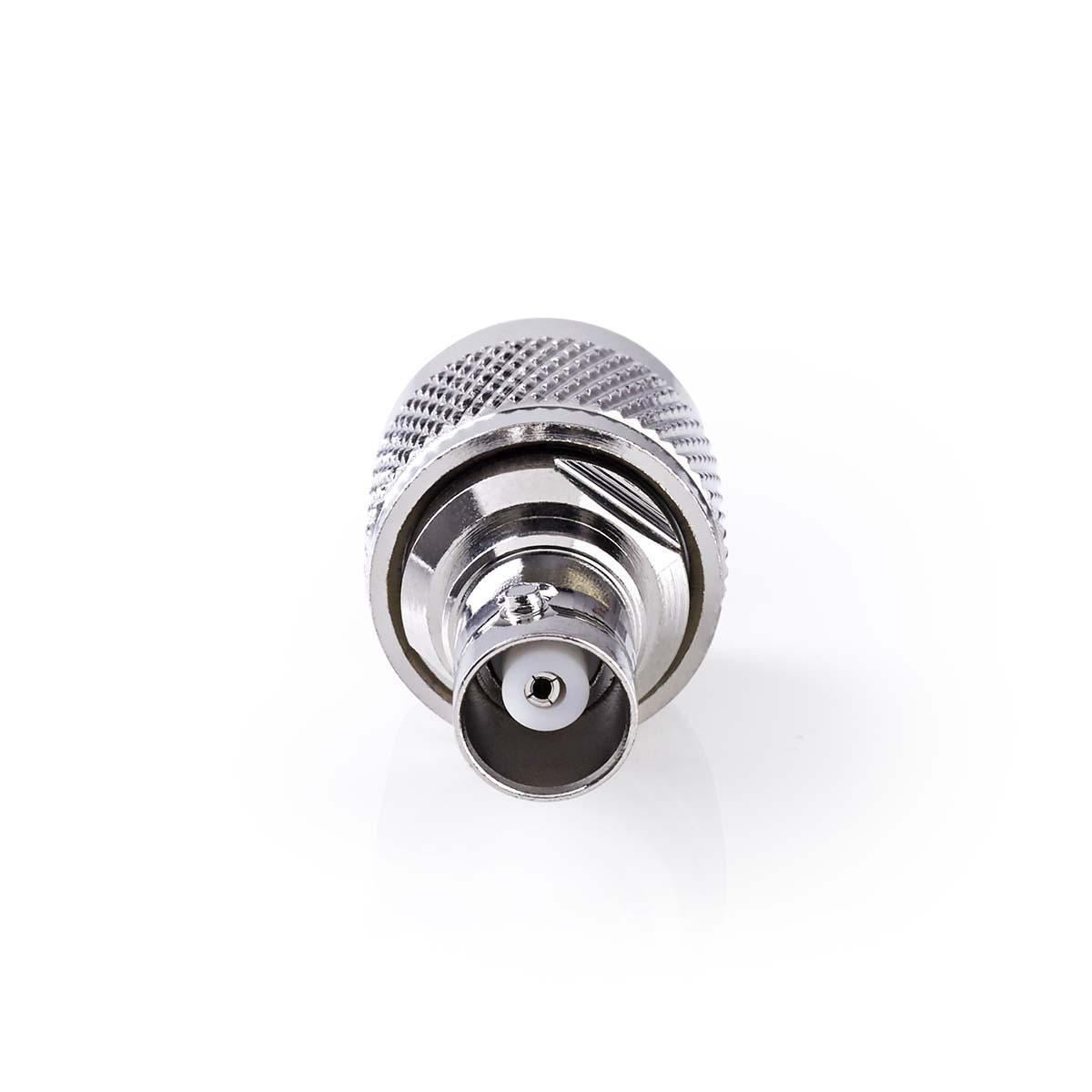 Nedis Satellite & Antenna Adapter | N Male | BNC Female | Nickel Plated | 50 Ohm | Straight | Metal | Silver | 10 pcs | Envelope