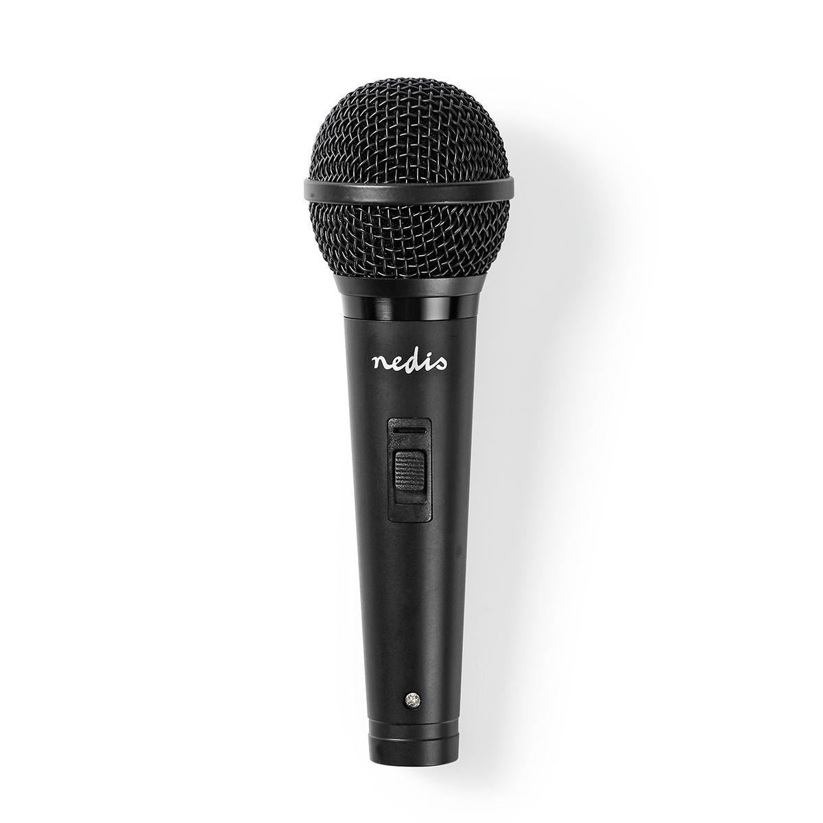 Nedis Wired Microphone | Cardioid | Detachable Cable | 5.00 m | 80 Hz - 13 kHz | 600 Ohm | -72 dB | On/Off switch | Travel case included | ABS / Aluminium | Black
