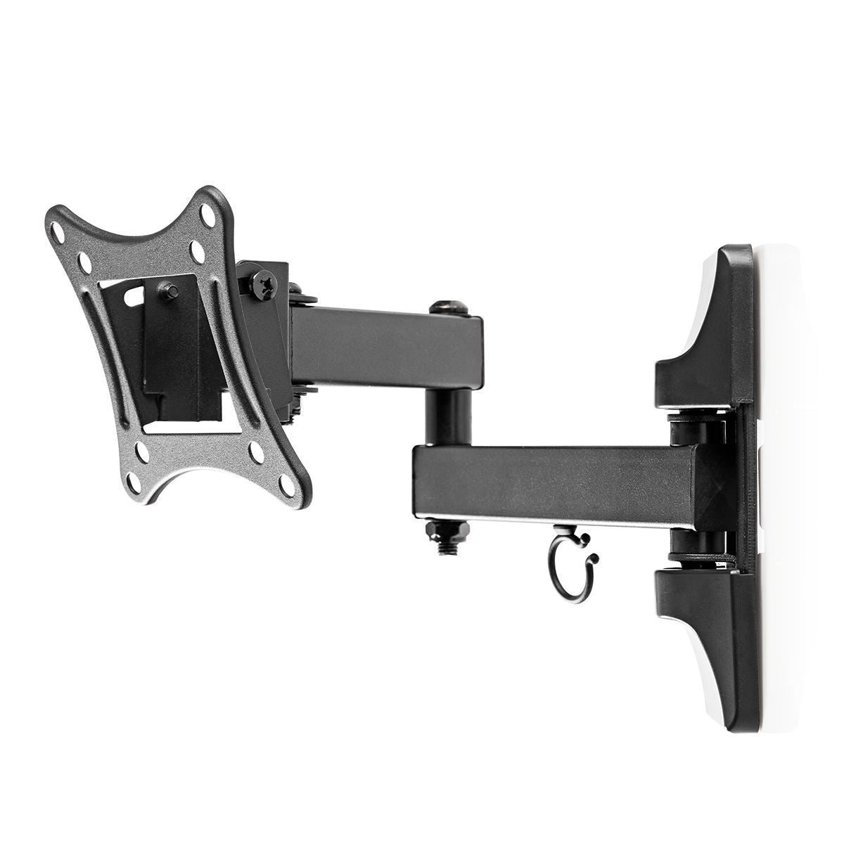 Nedis Full Motion TV Wall Mount | 13 - 27 " | Maximum supported screen weight: 15 kg | Tiltable | Rotatable | Minimum wall distance: 60 mm | Maximum wall distance: 350 mm | 3 Pivot point(s) | ABS / Steel | Black