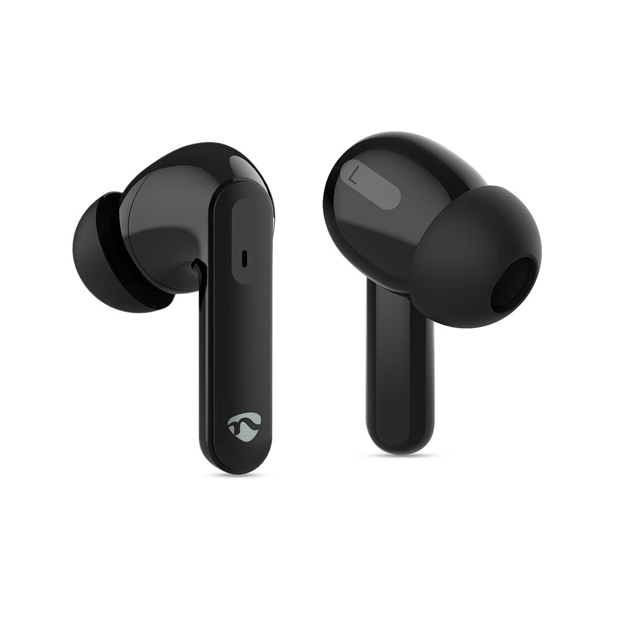 Nedis Fully Wireless Earphones | ANC (Active Noise Cancelling) | Bluetooth® | Maximum battery play time: 30 hrs | Touch Control | Charging case | Wireless charging case | Built-in microphone | Voice control support | Black