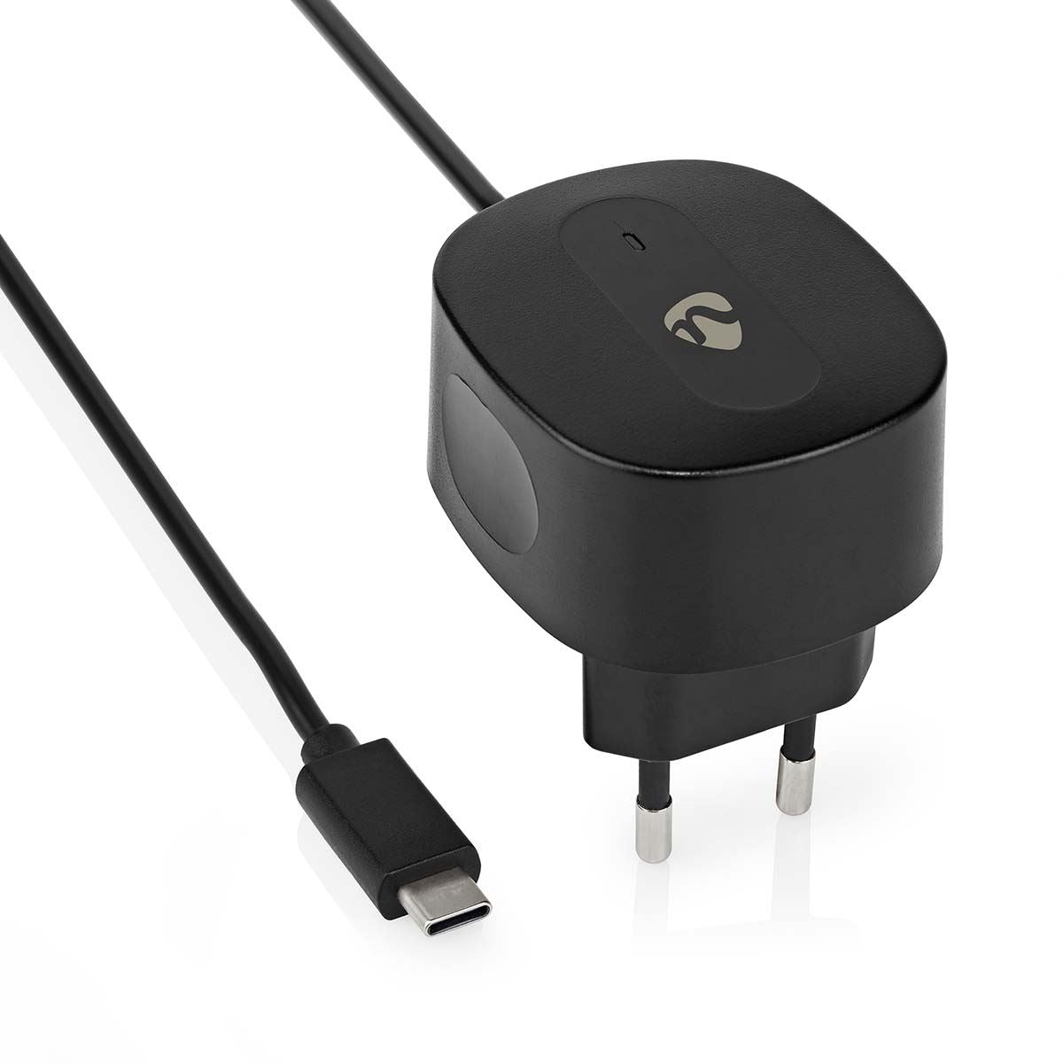 Nedis Wall Charger | 15 W | Quick charge feature | 1x 3.0 A | Number of outputs: 1 | USB-C™ (Fixed) Cable | 1.50 m | Single Voltage Output | Black
