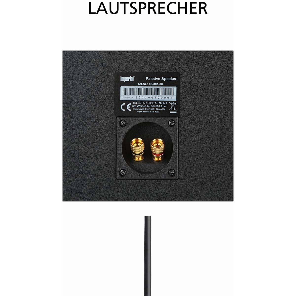 Imperial Speaker set with two passive 20 W speakers