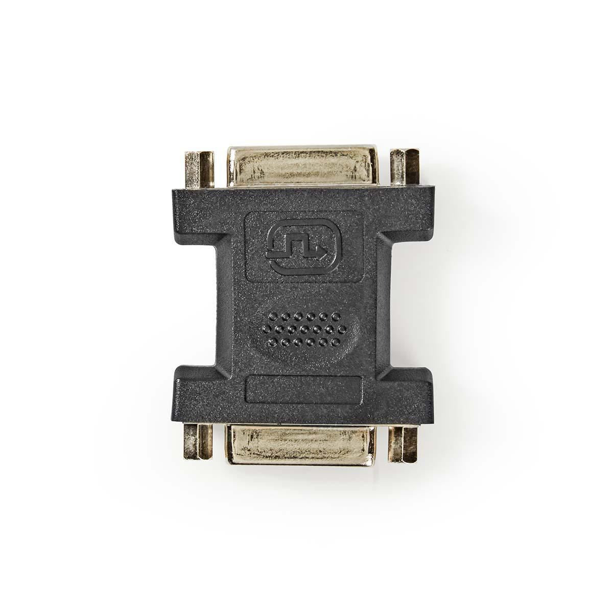 Nedis DVI Adapter | DVI-I 24+5-Pin Female | DVI-I 24+5-Pin Female | Nickel Plated | Straight | PVC | Black | Polybag