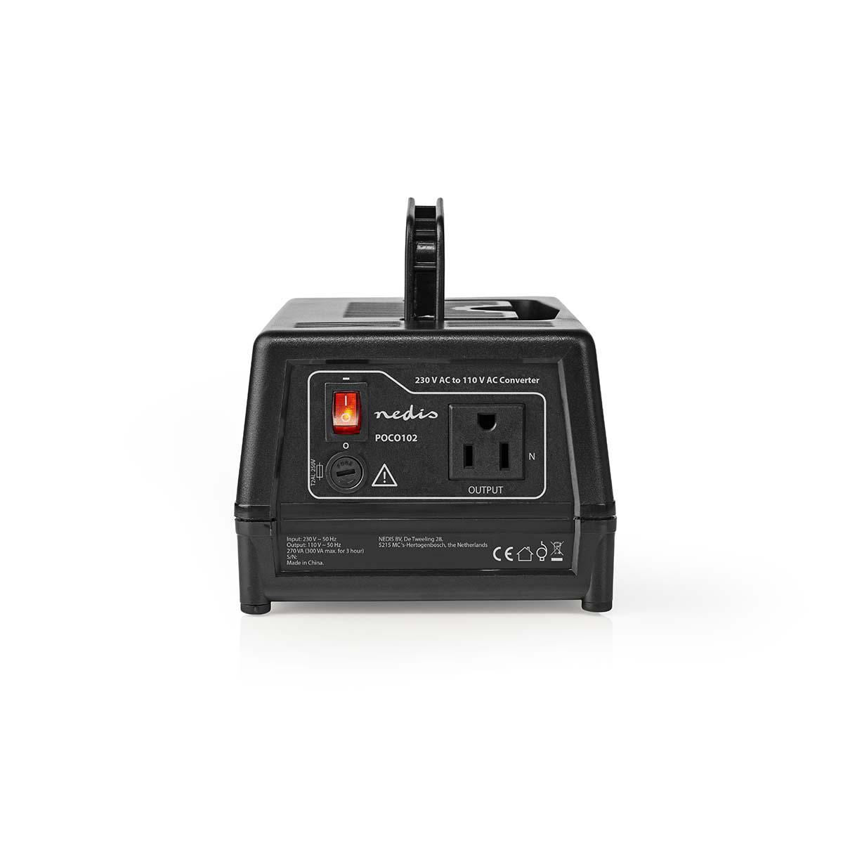 Nedis Power Converter | Mains Powered | 230 V AC 50 Hz | 270 W | Plug with earth contact | Black