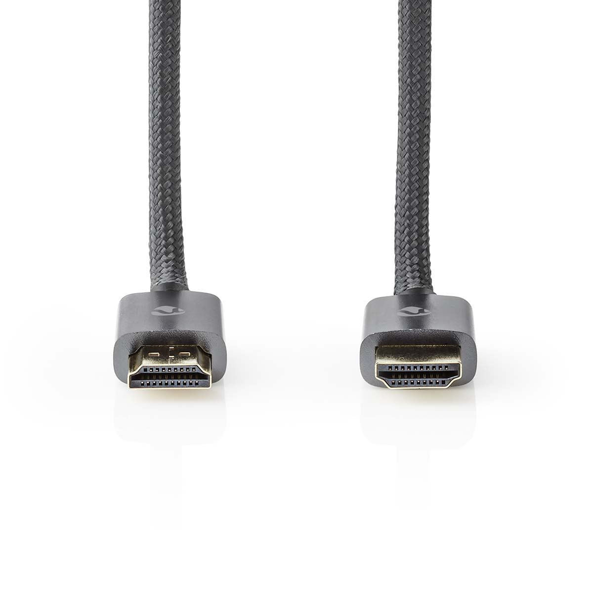Nedis High Speed HDMI™ Cable with Ethernet | HDMI™ Connector | HDMI™ Connector | 4K@60Hz | ARC | 18 Gbps | 2.00 m | Round | Cotton | Grey / Gun Metal Grey | Cover Window Box