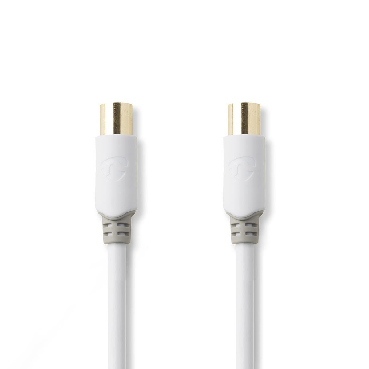 Nedis Coax Cable | IEC (Coax) Male | IEC (Coax) Female | Gold Plated | 100 dB | 75 Ohm | Double Shielded | 3.00 m | Round | PVC | White | Box