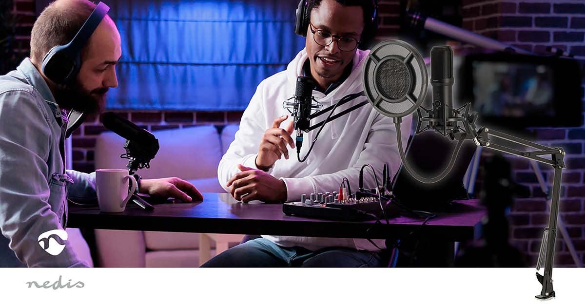 Nedis Streaming & Gaming Microphone | Used for: Desktop / Notebook | USB Type-A | On/Off switch | POP Filter
