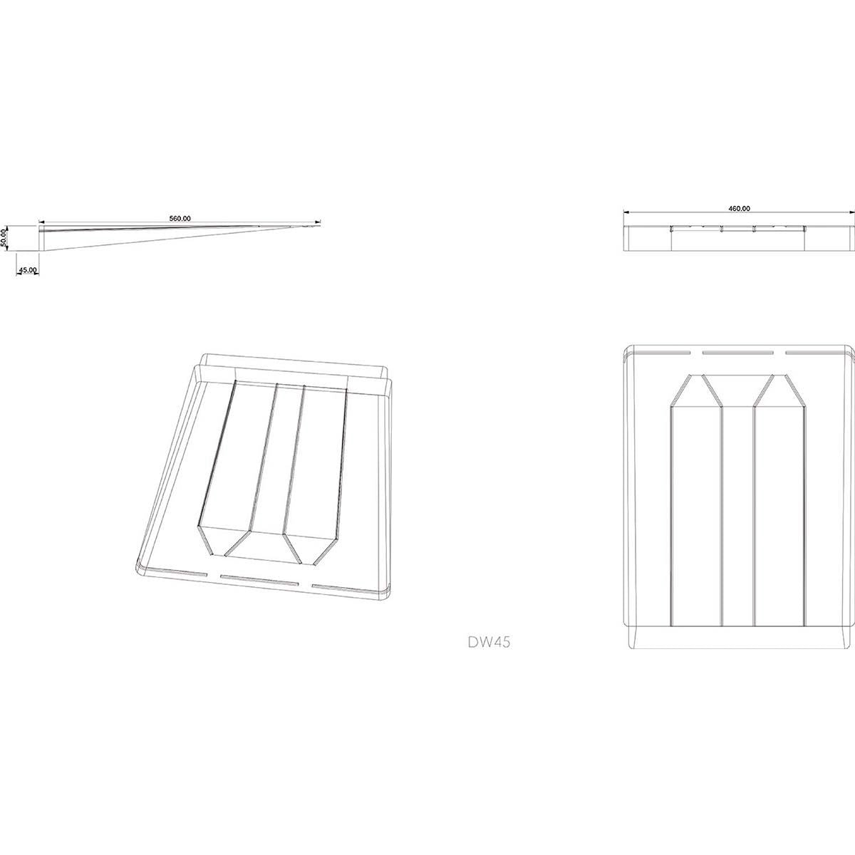 FoolProof Drip Tray Dishwasher 45 cm - Grey