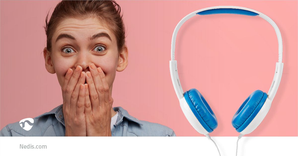 Nedis On-Ear Wired Headphones | 3.5 mm | Cable length: 1.20 m | 82 dB | Blue