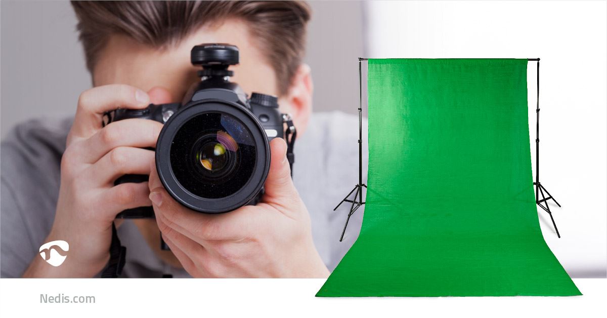 Nedis Photo Studio Backdrop | 2,95 x 2,95 m | Green