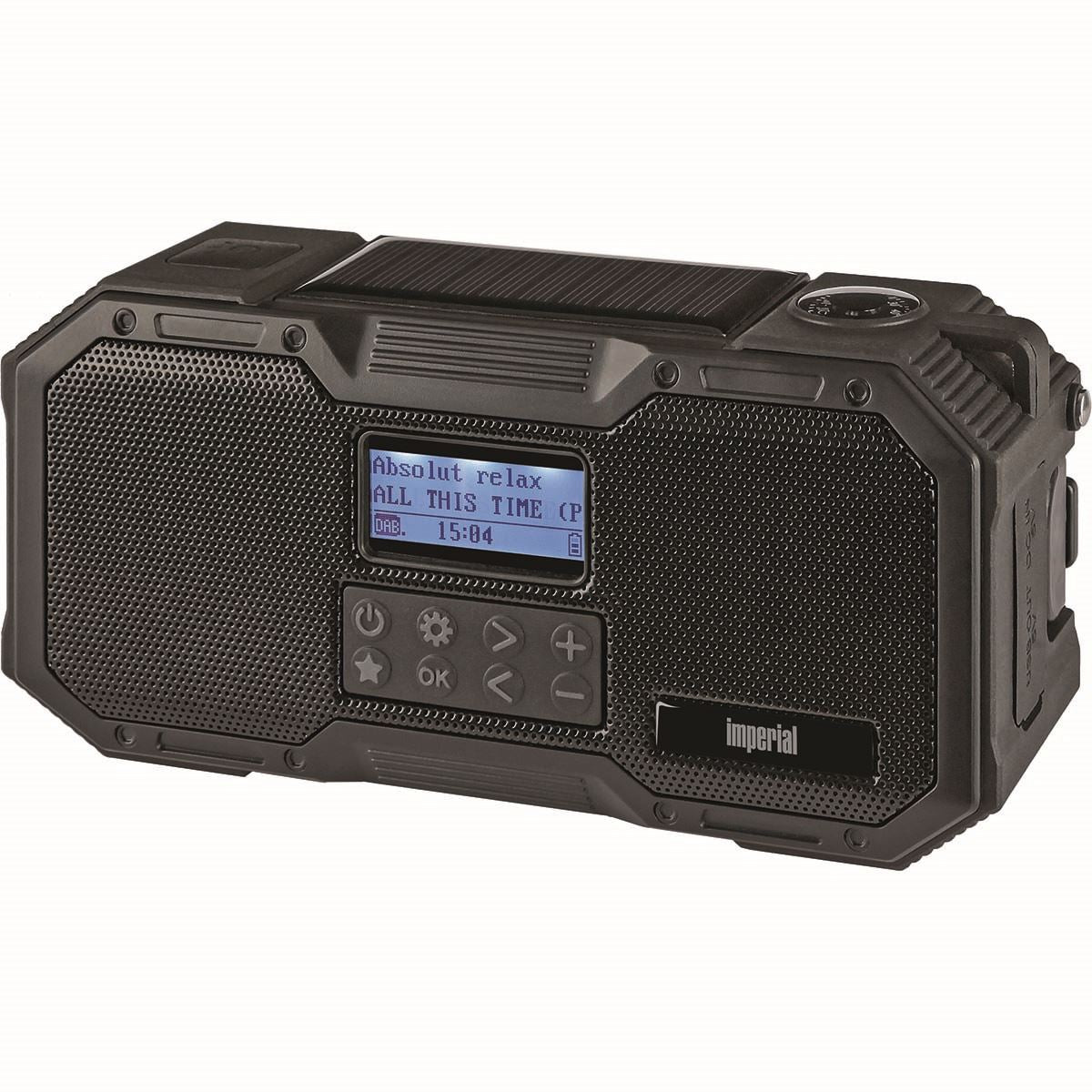 Imperial DABMAN OR 1 Robust DAB+ / FM / Bluetooth Outdoor Radio / Crank Radio Black