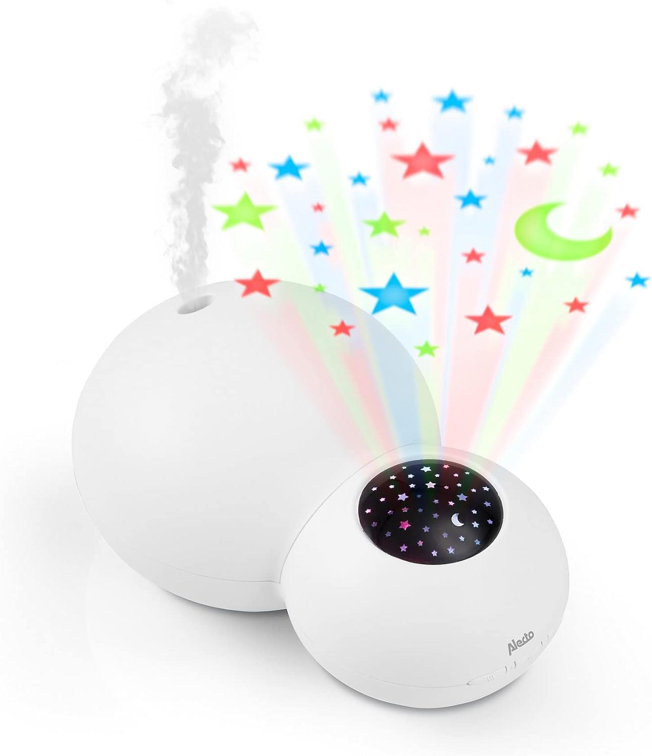 Alecto Nursery Childrens Humidifier and Light Projector | White