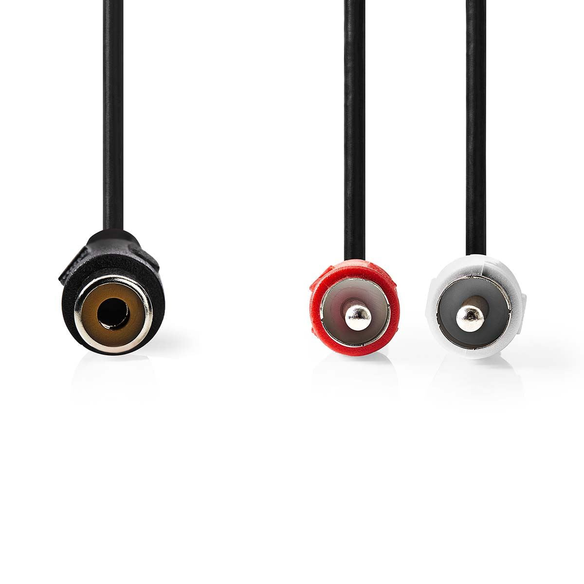 Nedis Stereo Audio Cable | 2x RCA Male | RCA Female | Nickel Plated | 0.20 m | Round | Blister