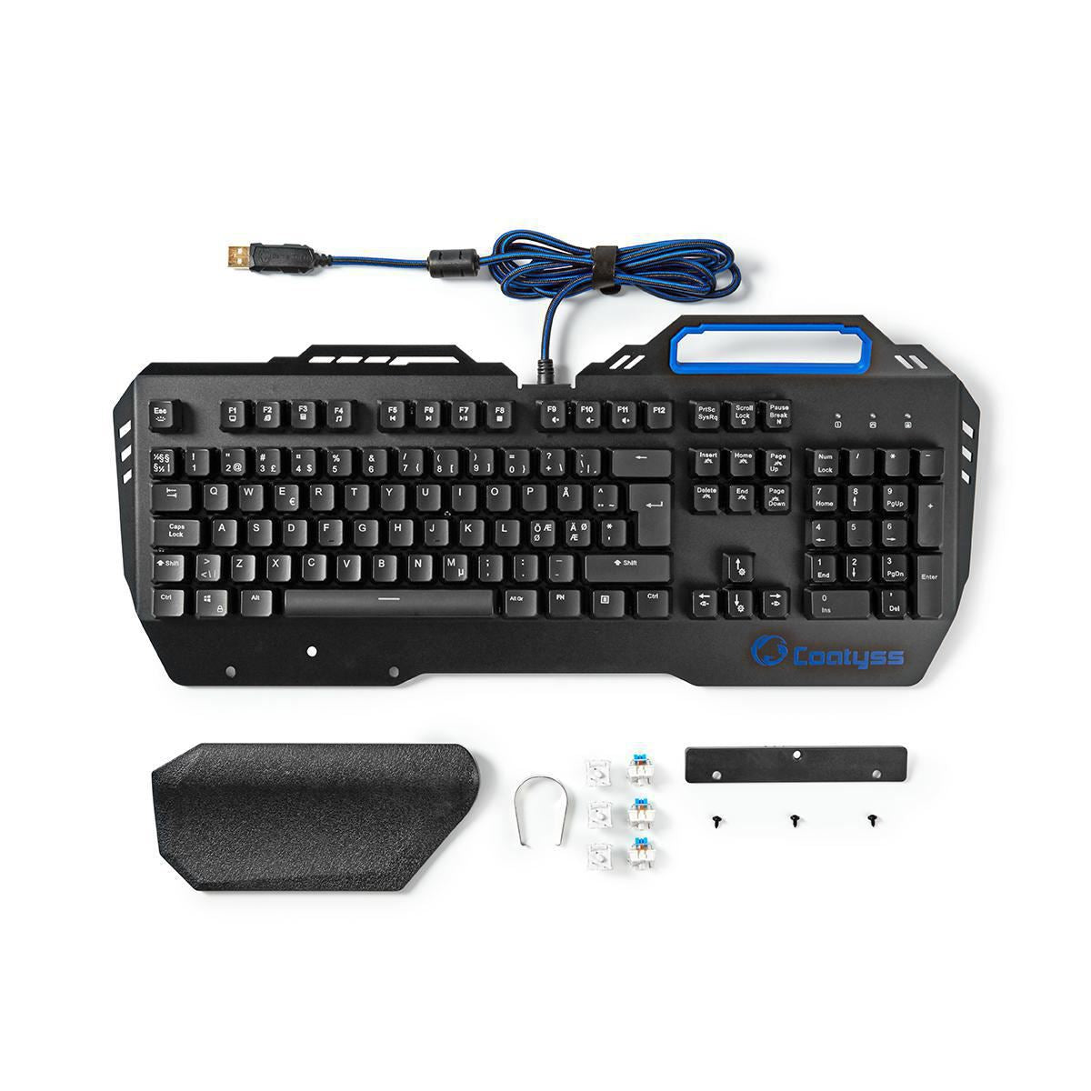 Nedis Wired Gaming Keyboard | USB | Mechanical Keys | RGB | Nordic | ND Layout | USB Powered | Power cable length: 1.70 m | Gaming