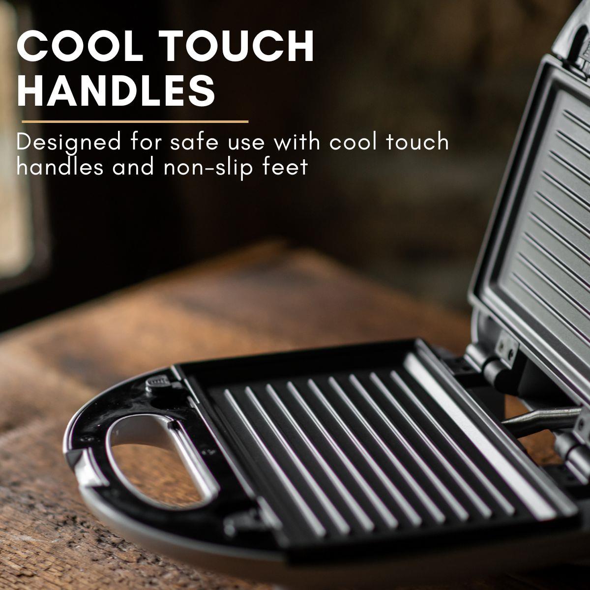 Nedis Multi Grill | Grill / Sandwich / Waffle | 900 W | 28 x 15 cm | Automatic temperature control | Plastic / Stainless Steel