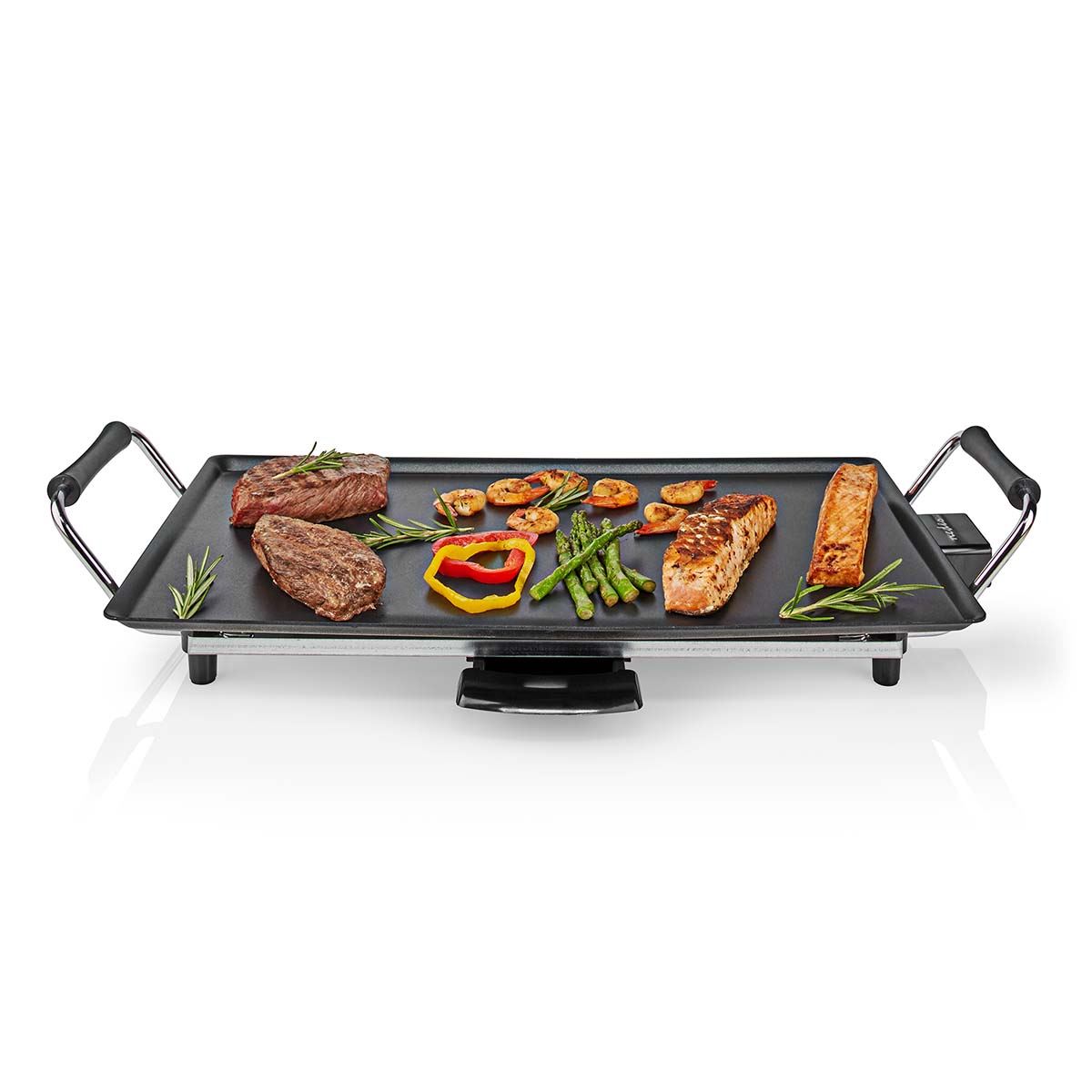 Nedis Teppanyaki Table Grill | Baking surface ( l x w ): 47.5 x 26.5 cm | 5 Heat Settings