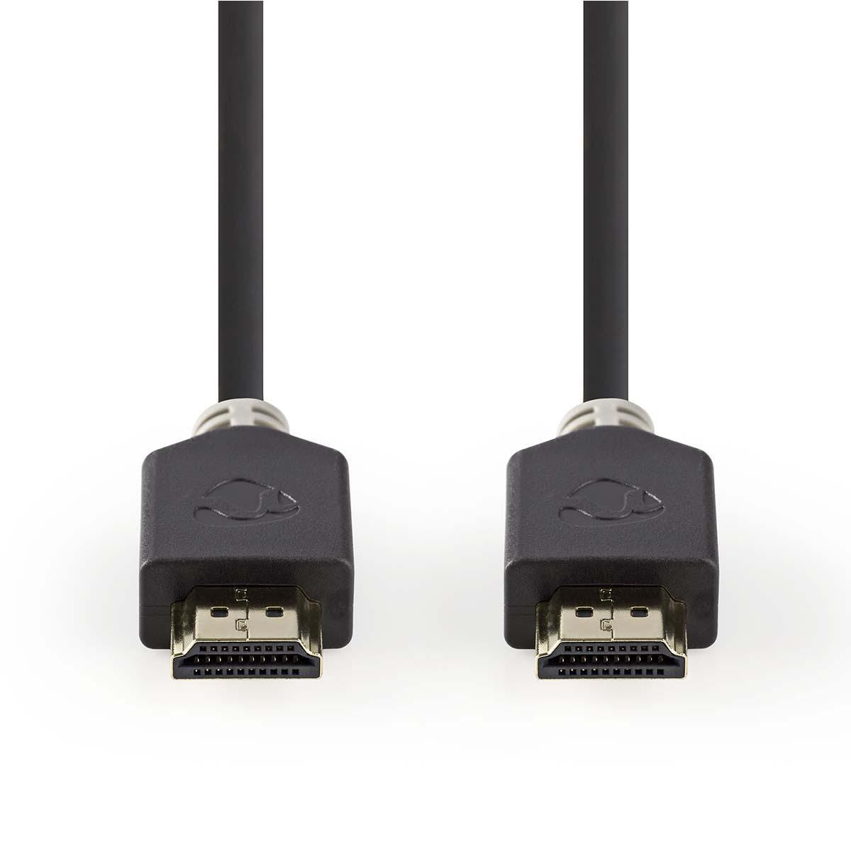 Nedis High Speed HDMI™ Cable with Ethernet | HDMI™ Connector | HDMI™ Connector | 4K@60Hz | ARC | 18 Gbps | 7.50 m | Round | PVC | Anthracite | Box