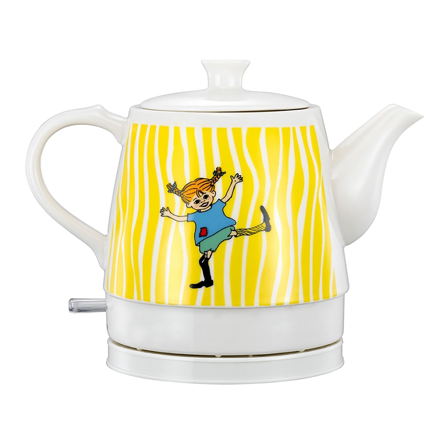 Pippi Longstocking Cordless Electric Ceramic Kettle | 0.8L | 1750W | Pippi design | White/Yellow