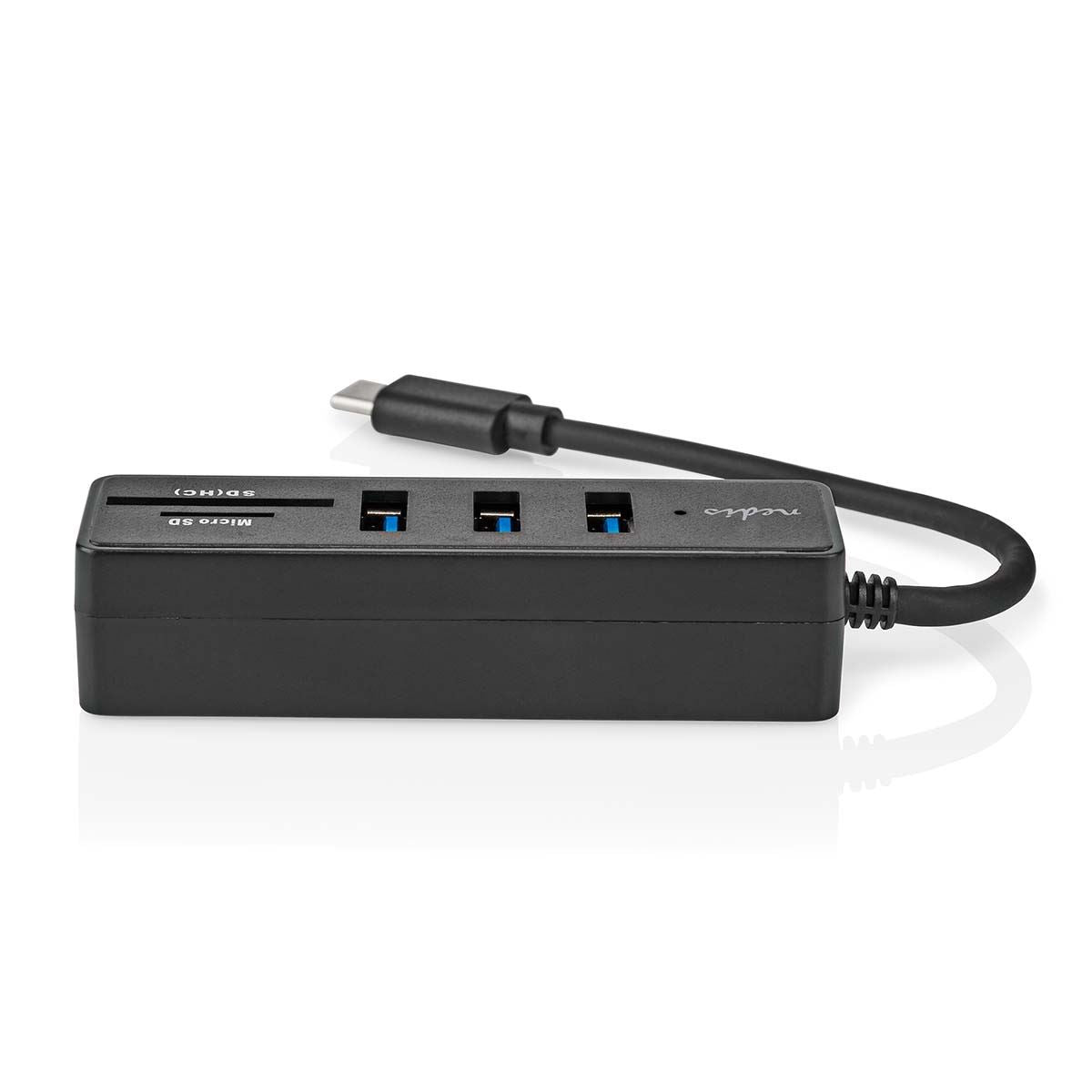 Nedis USB Hub | 1x USB-C™ | 3x USB A Female | 5 port(s) | USB 3.2 Gen 1 | USB Powered | 5 Gbps | SD & MicroSD