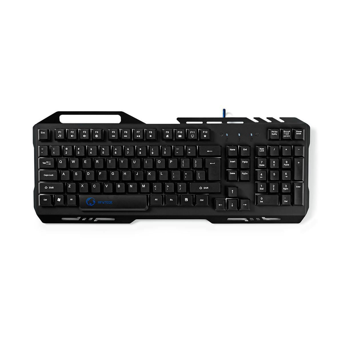Nedis Wired Gaming Keyboard | USB 2.0 | Membrane Keys | LED | US International | US Layout | USB Powered | Power cable length: 1.50 m | Gaming