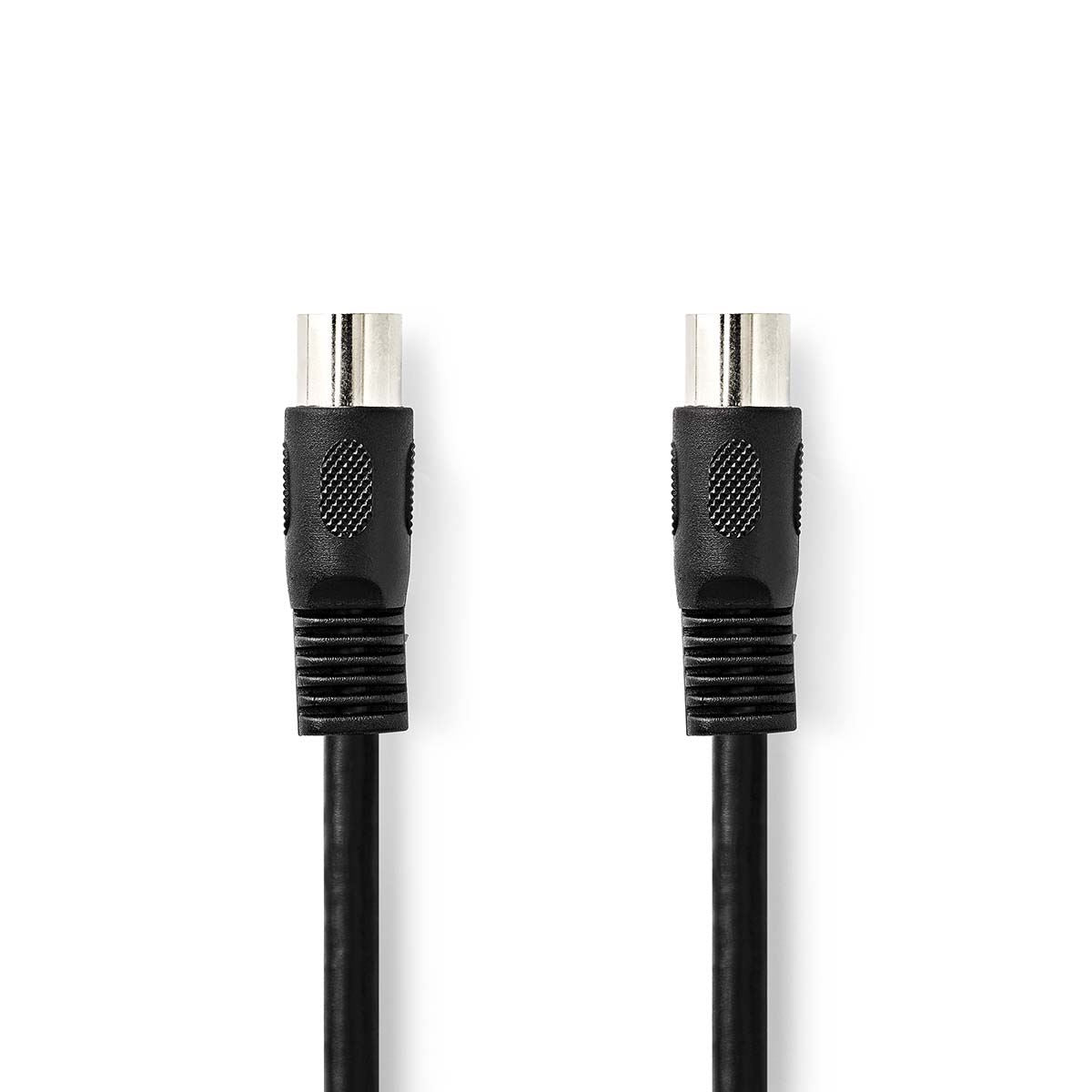 Nedis DIN Audio Cable | DIN 5-Pin Male | DIN 5-Pin Male | Nickel Plated | 2.00 m | Round | PVC | Black | Label