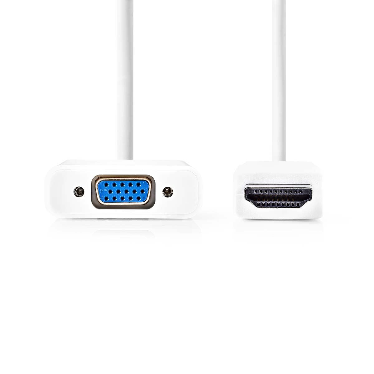 Nedis HDMI™ Cable | HDMI™ Connector | VGA Female | 1080p | Nickel Plated | 0.20 m | Straight | PVC | White | Blister