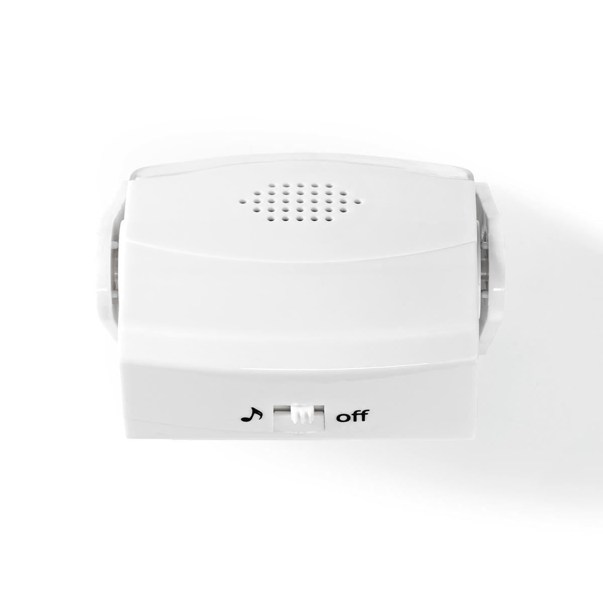 Nedis Motion Detection Alarm | Battery Powered | 3x AAA/LR03 | 80 dB | Detector range: 1.10 m | Detector angle: 10 ° | Ceiling / Wall | White