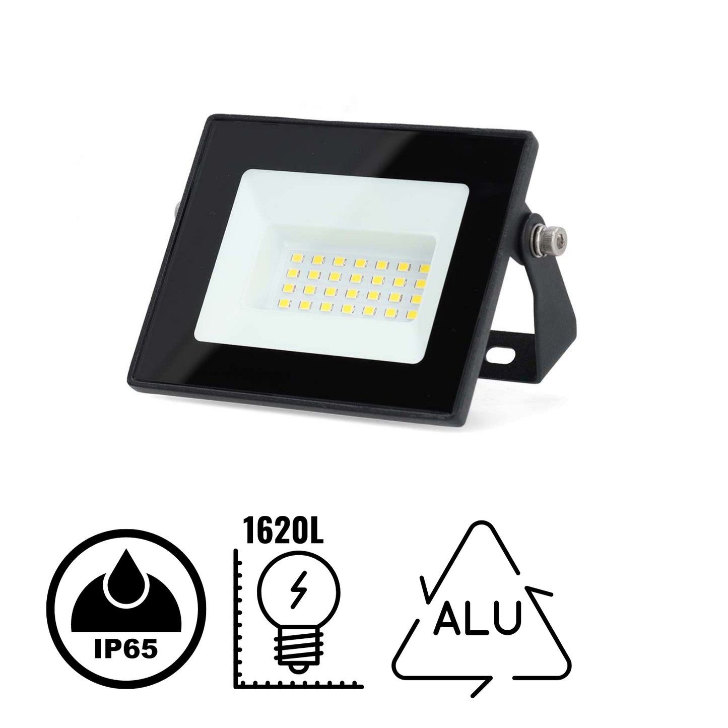 Nedis LED Floodlight | 4000 K | Rated luminous flux: 1620 lm | IP65 | 1.00 m | Energy class: F | 220 - 240 V AC 50/60 Hz | 20 W