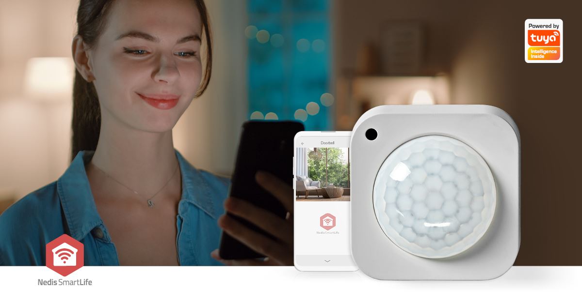 Nedis SmartLife Motion Sensor | Zigbee 3.0 | Battery Powered / USB Powered | Detector angle: 100 ° | Detector range: 7 m | Max. battery life: 24 Months | White