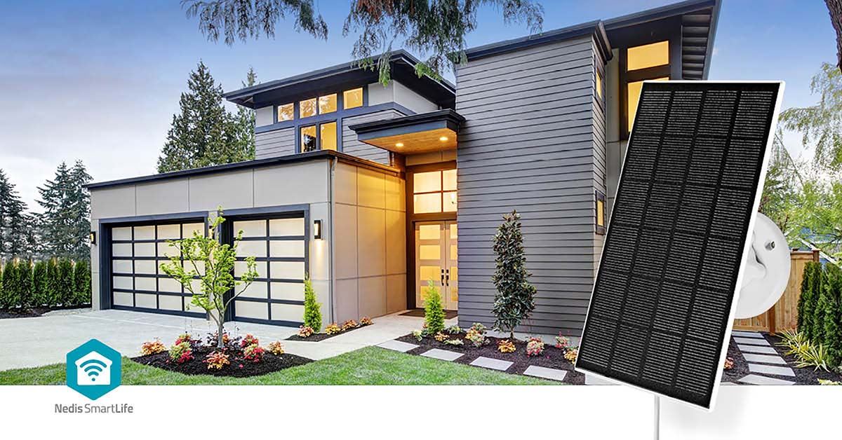 Nedis Solar Panel | 5.3 V DC | 0.5 A | USB Type-C™ | Cable length: 3.00 m | Accessory for: WIFICBO30WT / WIFICBO32WT
