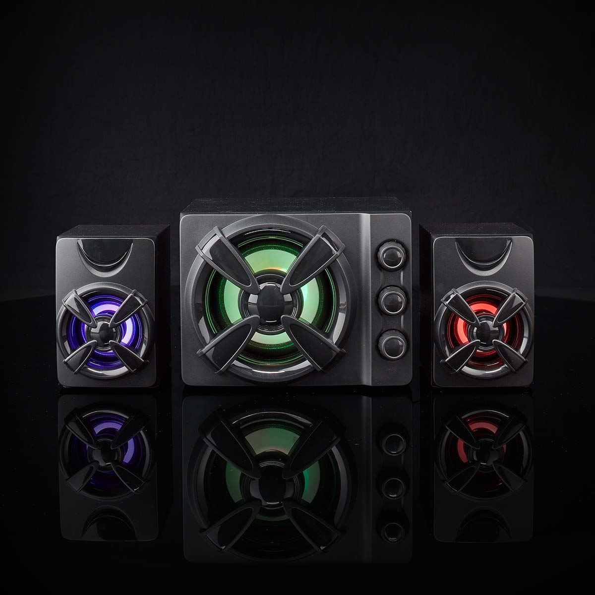 Nedis Gaming Speaker | Speaker channels: 2.1 | USB Powered | 3.5 mm Male | 33 W | LED | Volume control