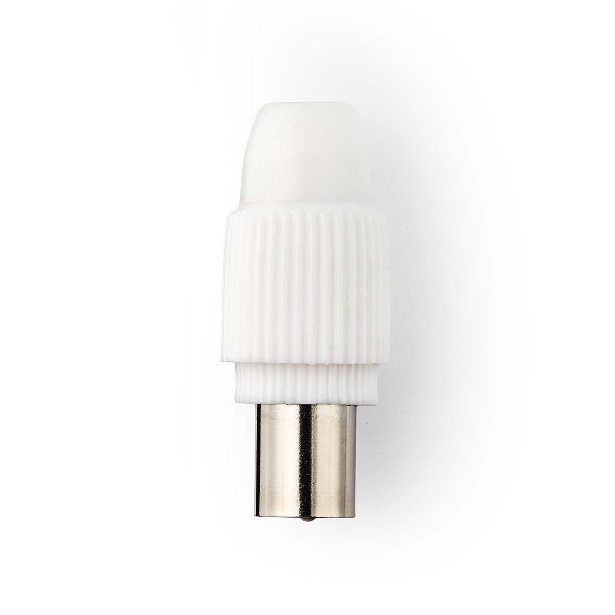 Nedis IEC (Coax) Connector | Straight | Male | Nickel Plated | 75 Ohm | Screw | Cable input diameter: 7.0 mm | Metal / PVC | White | 2 pcs | Envelope
