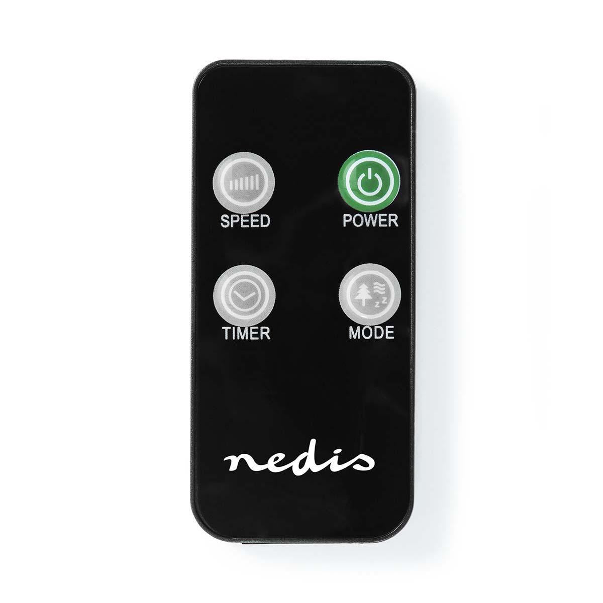 Nedis Stand Fan | Diameter: 400 mm | 3-Speed | Oscillation | 40 W | Adjustable height | Shut-off timer | Remote control | Black