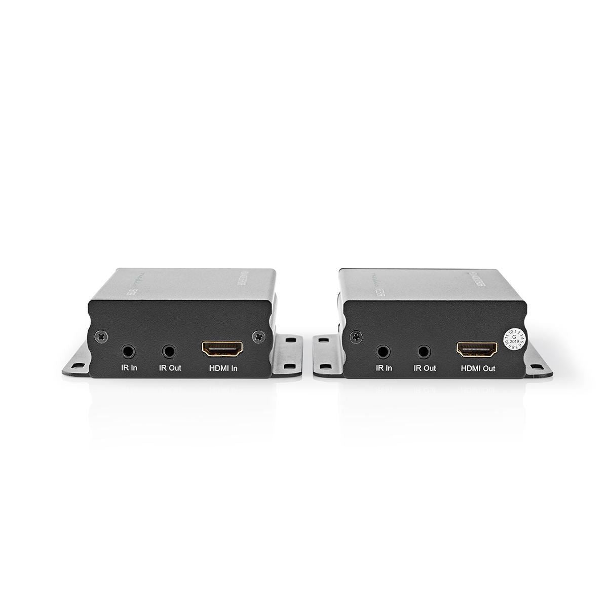 Nedis HDMI™ Extender | Over Cat6 | up to 50.0 m | 4K@30Hz | 10.2 Gbps | IR Return function | Metal | Anthracite