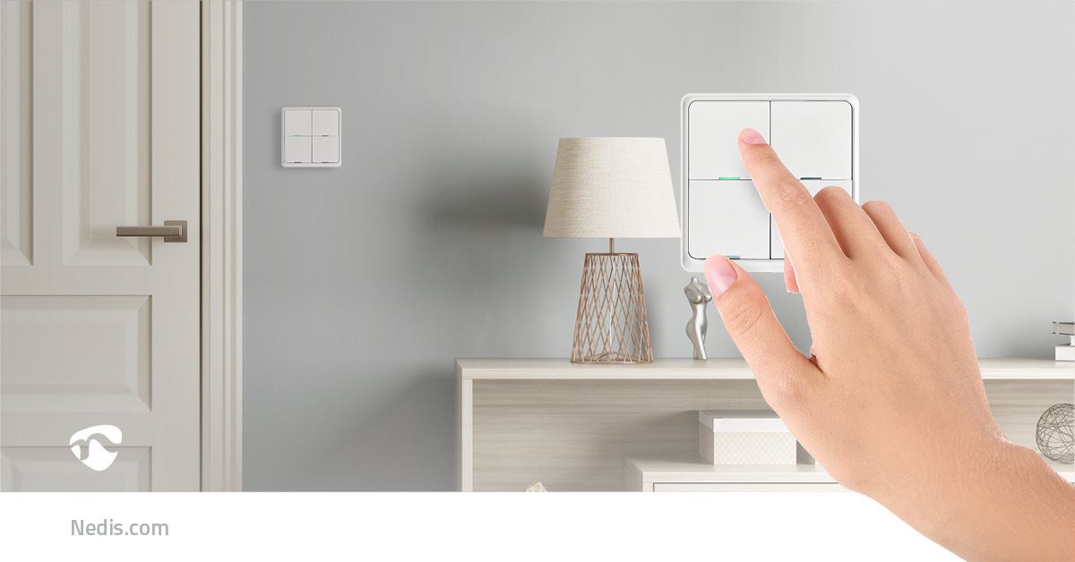 Nedis SmartLife Wall Switch | Zigbee 3.0 | Wall Mount | Android™ / IOS | Plastic | White