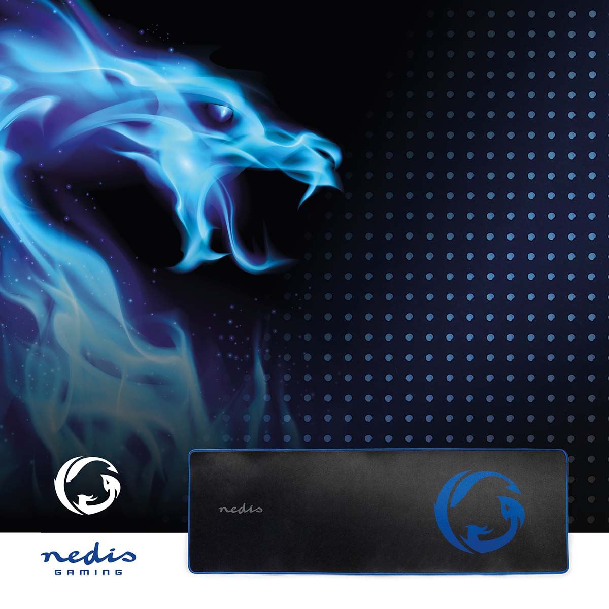 Nedis Gaming Mouse Pad | Microfiber / Rubber | Black