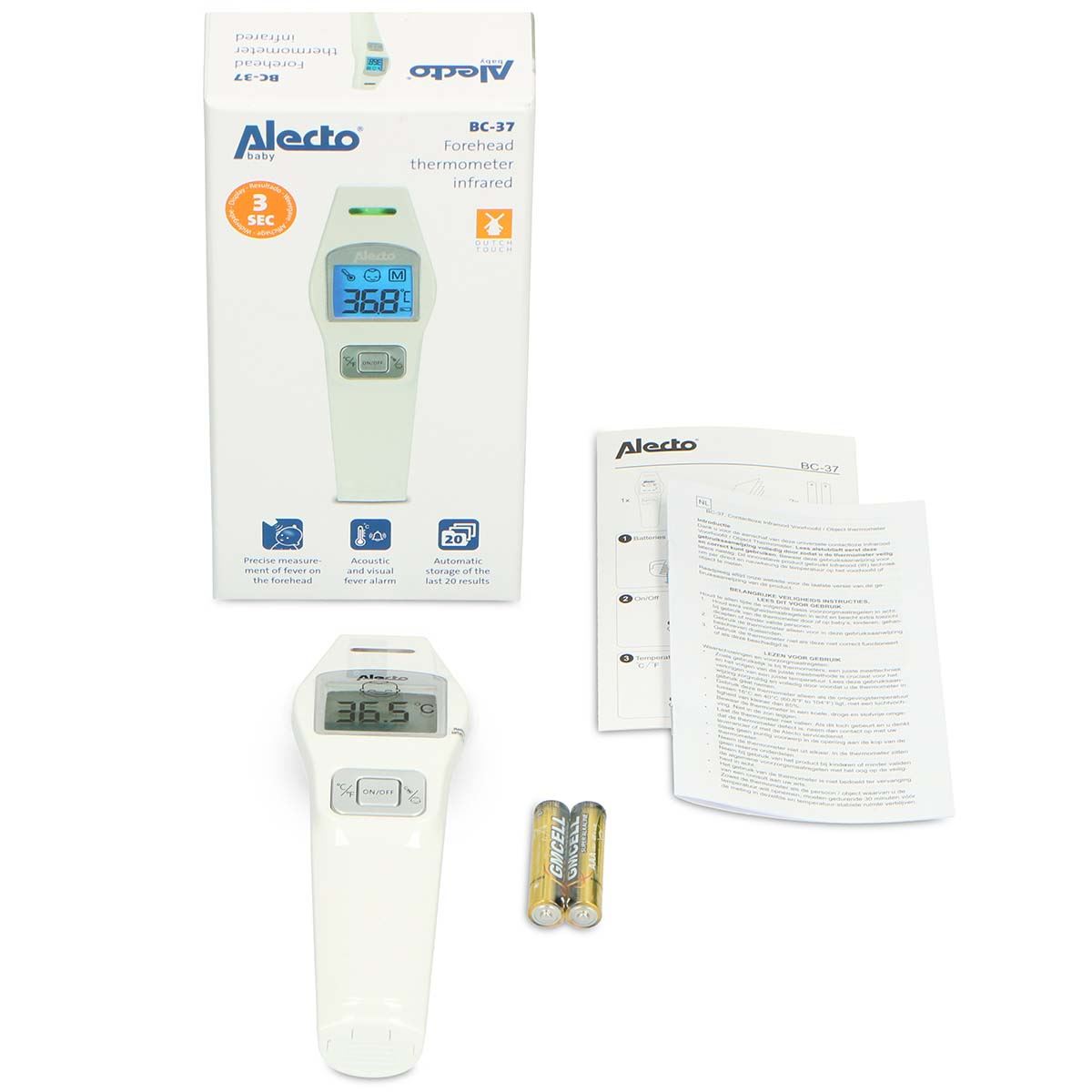 Alecto BC-37 Infrared Forehead Thermometer | White