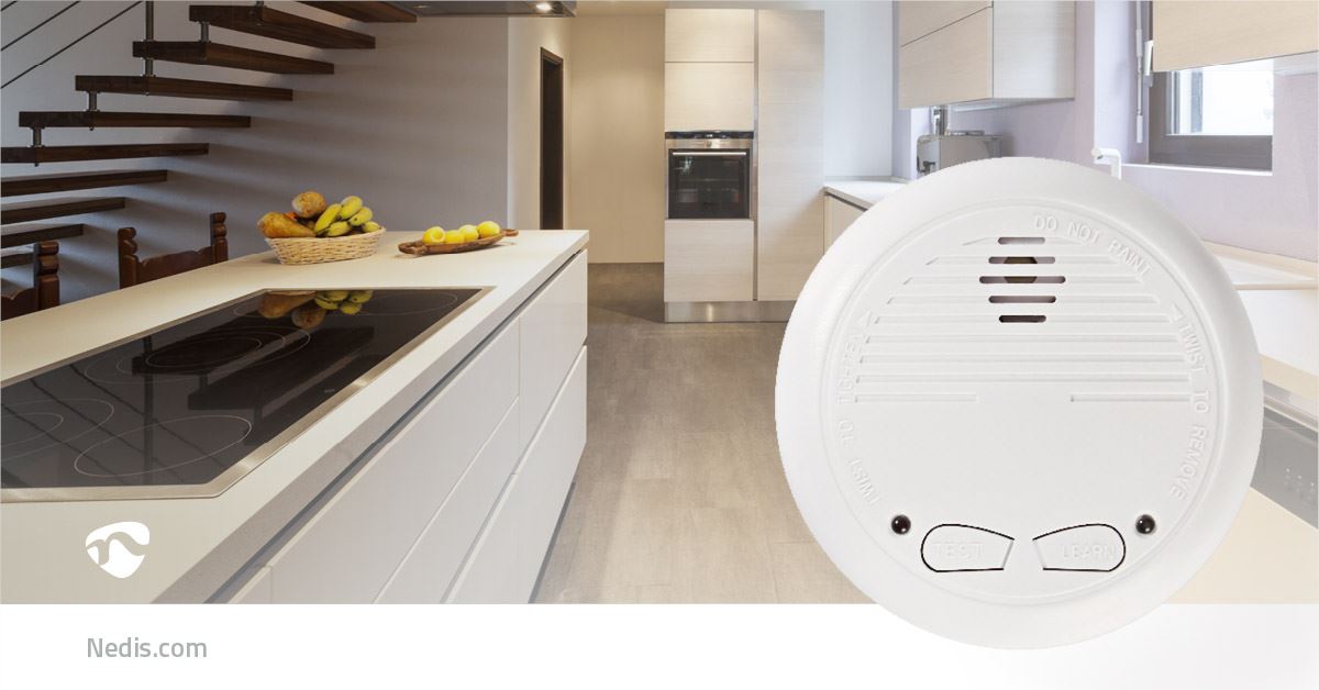 Nedis Smoke Alarm | Battery Powered | Battery life up to: 1 year | Linkable | EN 14604 | With test button | 85 dB | ABS | White