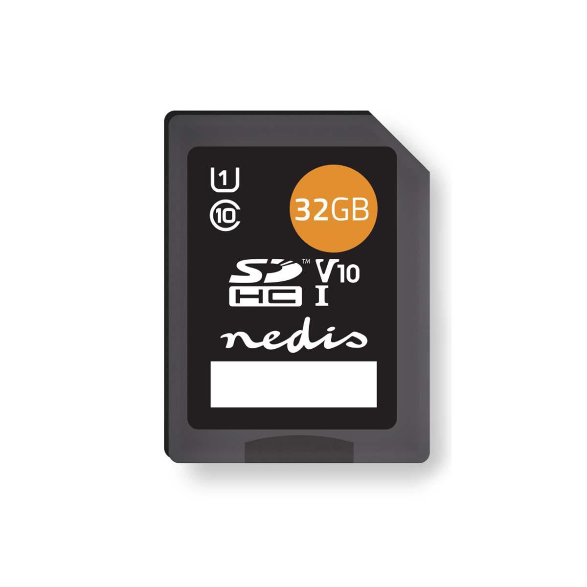 Nedis Memory Card | SDHC | 32 GB | Write speed: 80 MB/s | Read speed: 45 MB/s | UHS-I