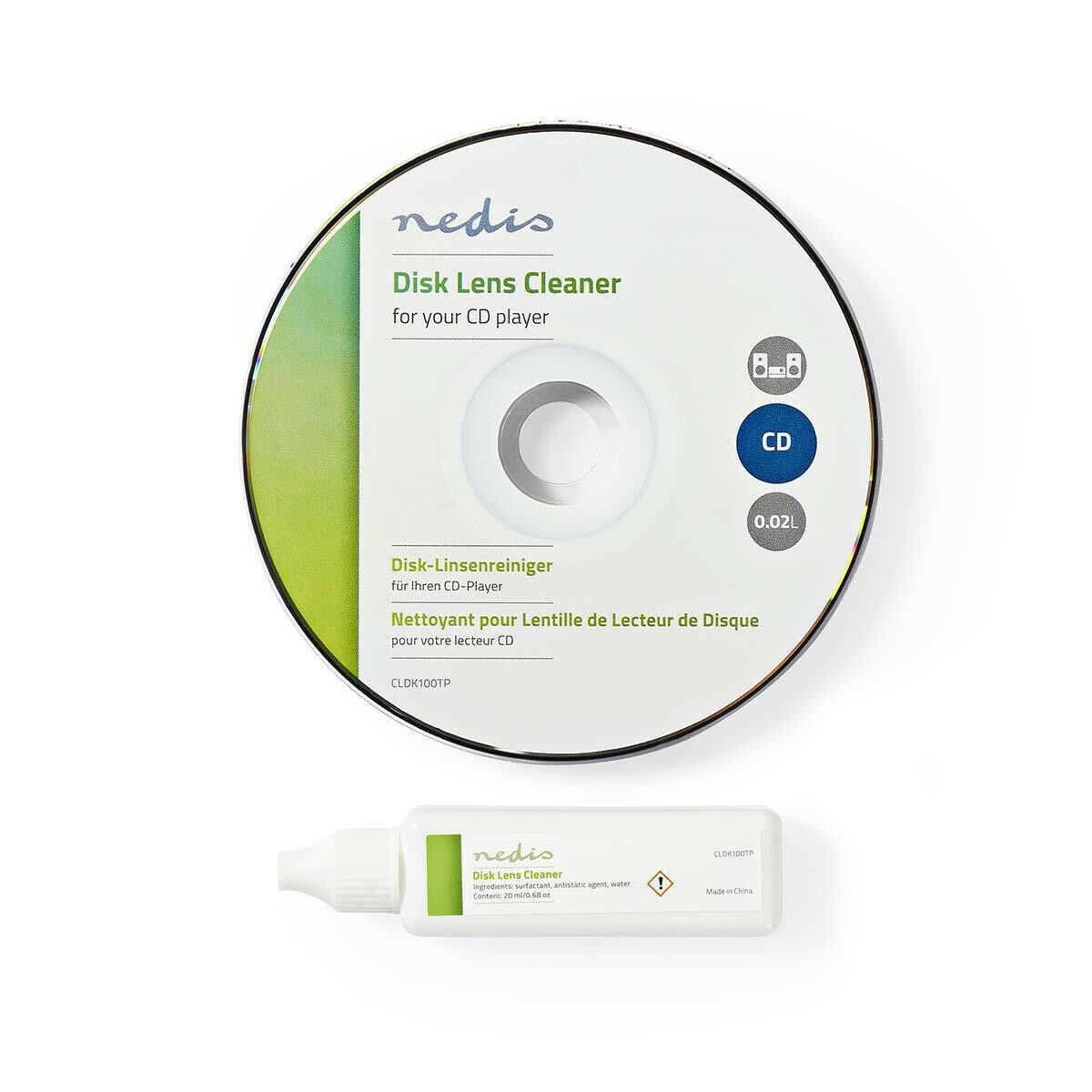 Nedis Disc Lens Cleaner | Cleaning Disc | 20 ml | CD Player