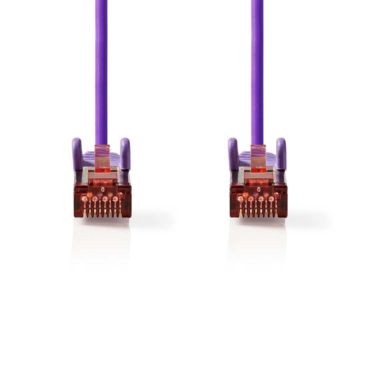 Nedis CCGP85221VT200 | CAT6 Cable | RJ45 Male | RJ45 Male | S/FTP | 20.0 m | Round | LSZH | Violet | Polybag