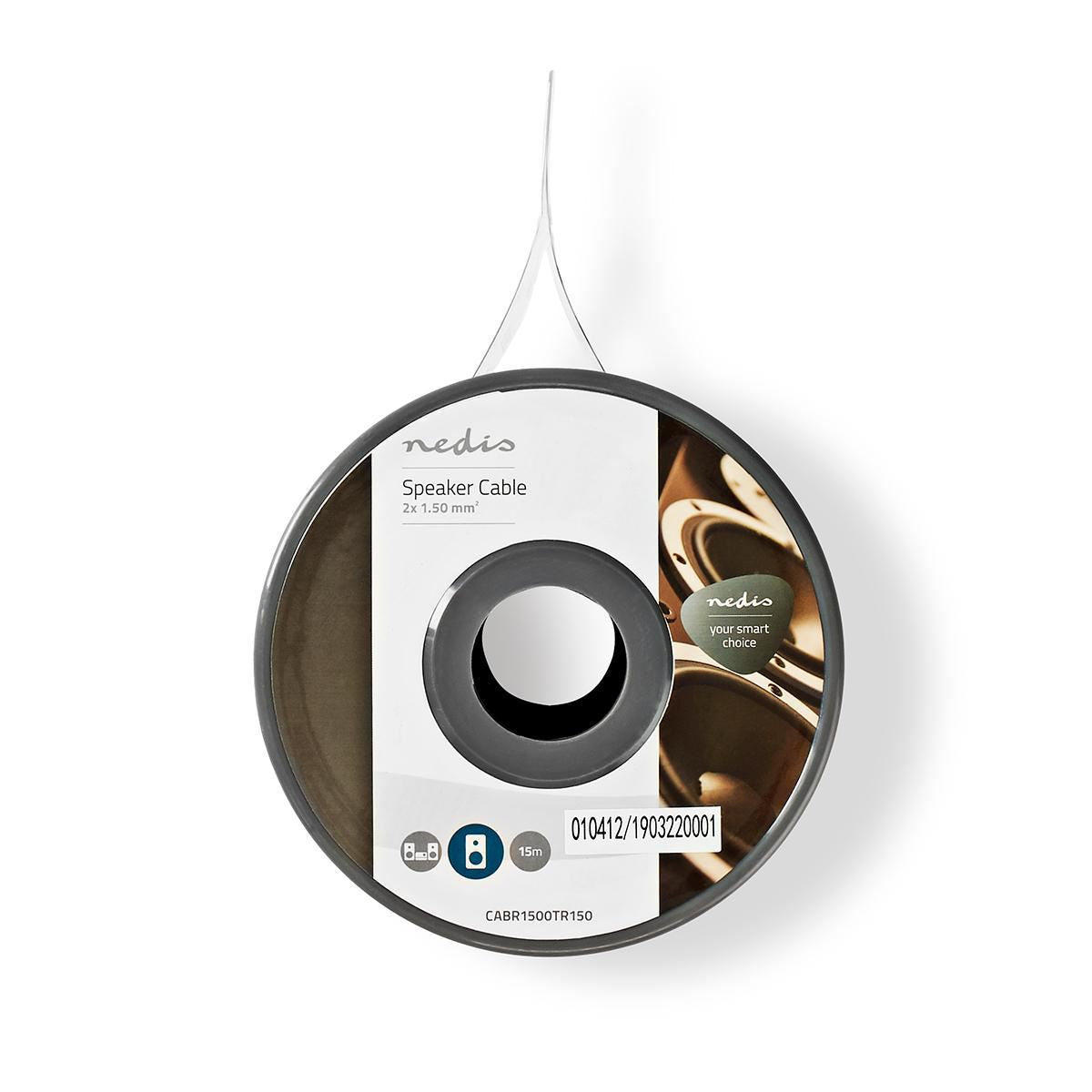 Nedis Speaker Cable | 2 x 1.50 mm² | Copper | 15.0 m | Round | PVC | Transparent | Reel