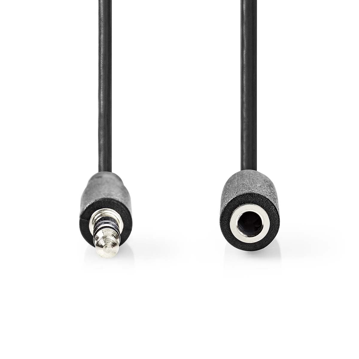 Nedis Stereo Audio Cable | 3.5 mm Male | 3.5 mm Female | Nickel Plated | 5.00 m | Round | Black | Label